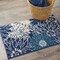 Homeroots 2 x 3 ft. Navy & Ivory Floral Scatter Area Rug 385430 - alternate 5